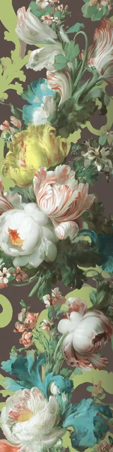 Free flower bookmark featuring beige flowers with coffee-toned accents